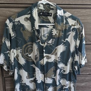All Saints tsuru tsuru SS camp collar shirt